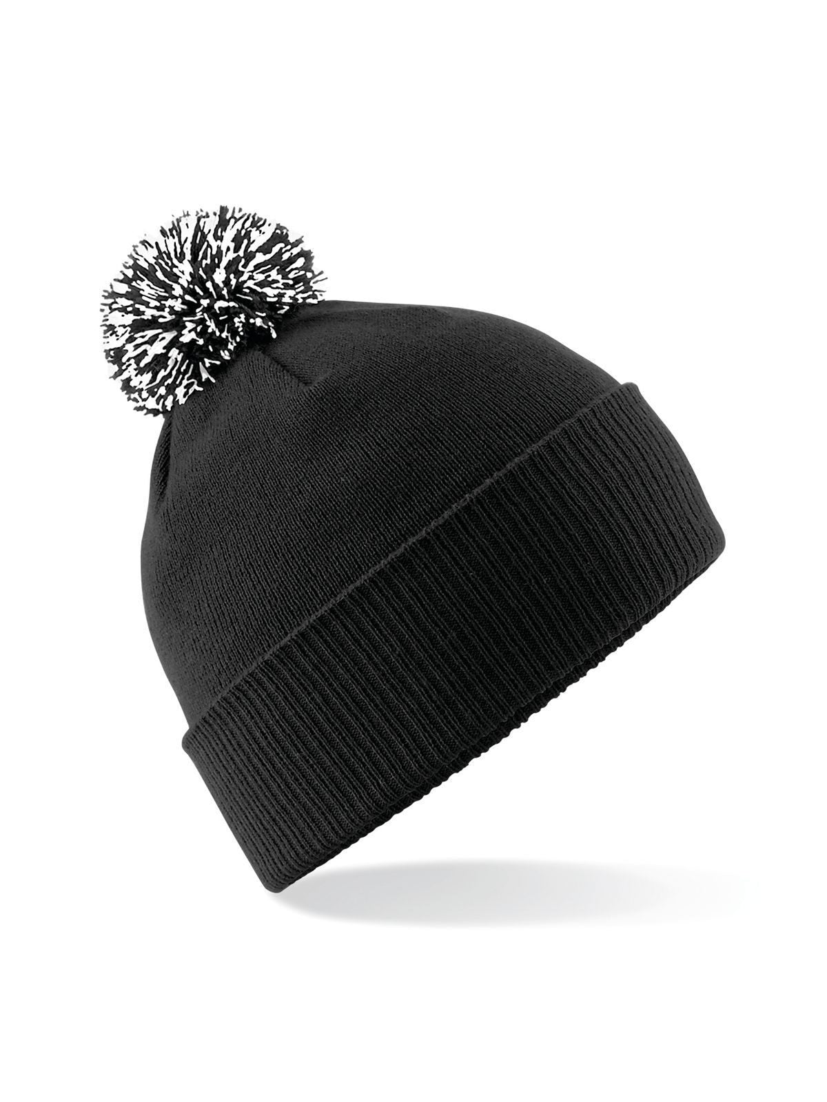 Beanies Snowstar Beanie Schwarz/Weiß bestickbar und bedruckbar – LA1970