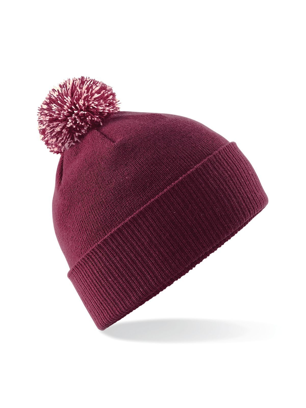 Beanies Snowstar Beanie burgundy/off Weiß bestickbar und bedruckbar – LA1970