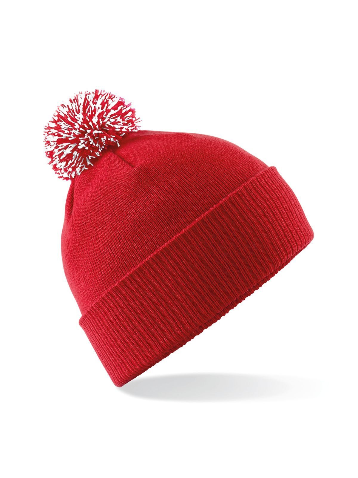 Beanies Snowstar Beanie classic Rot/Weiß bestickbar und bedruckbar – LA1970