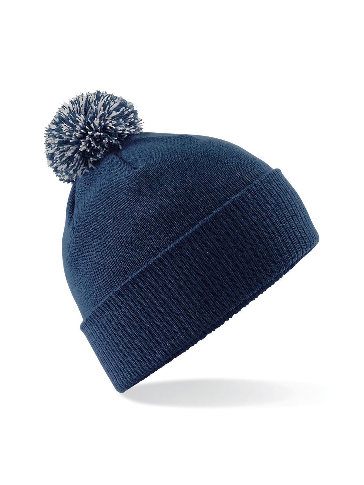 Beanies Snowstar Beanie french Marineblau/light Grau bestickbar und bedruckbar – LA1970