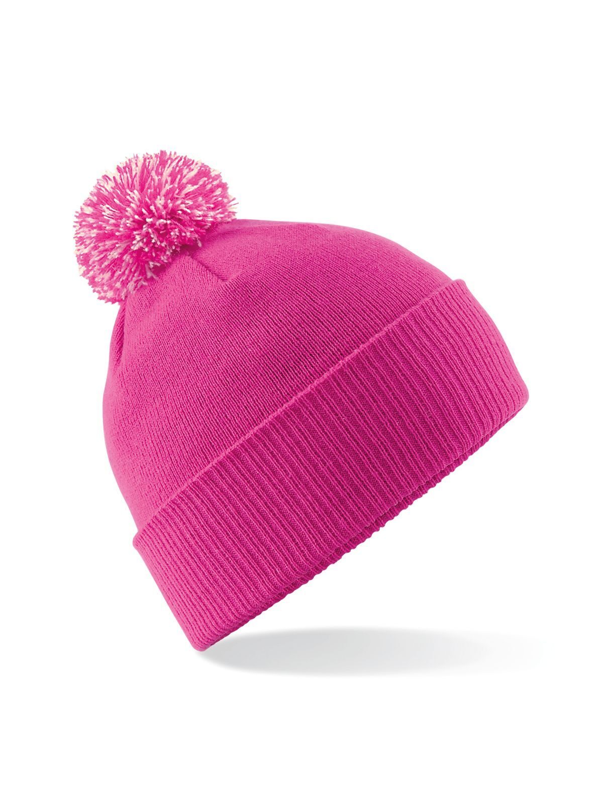 Beanies Snowstar Beanie fuchsia/off Weiß bestickbar und bedruckbar – LA1970