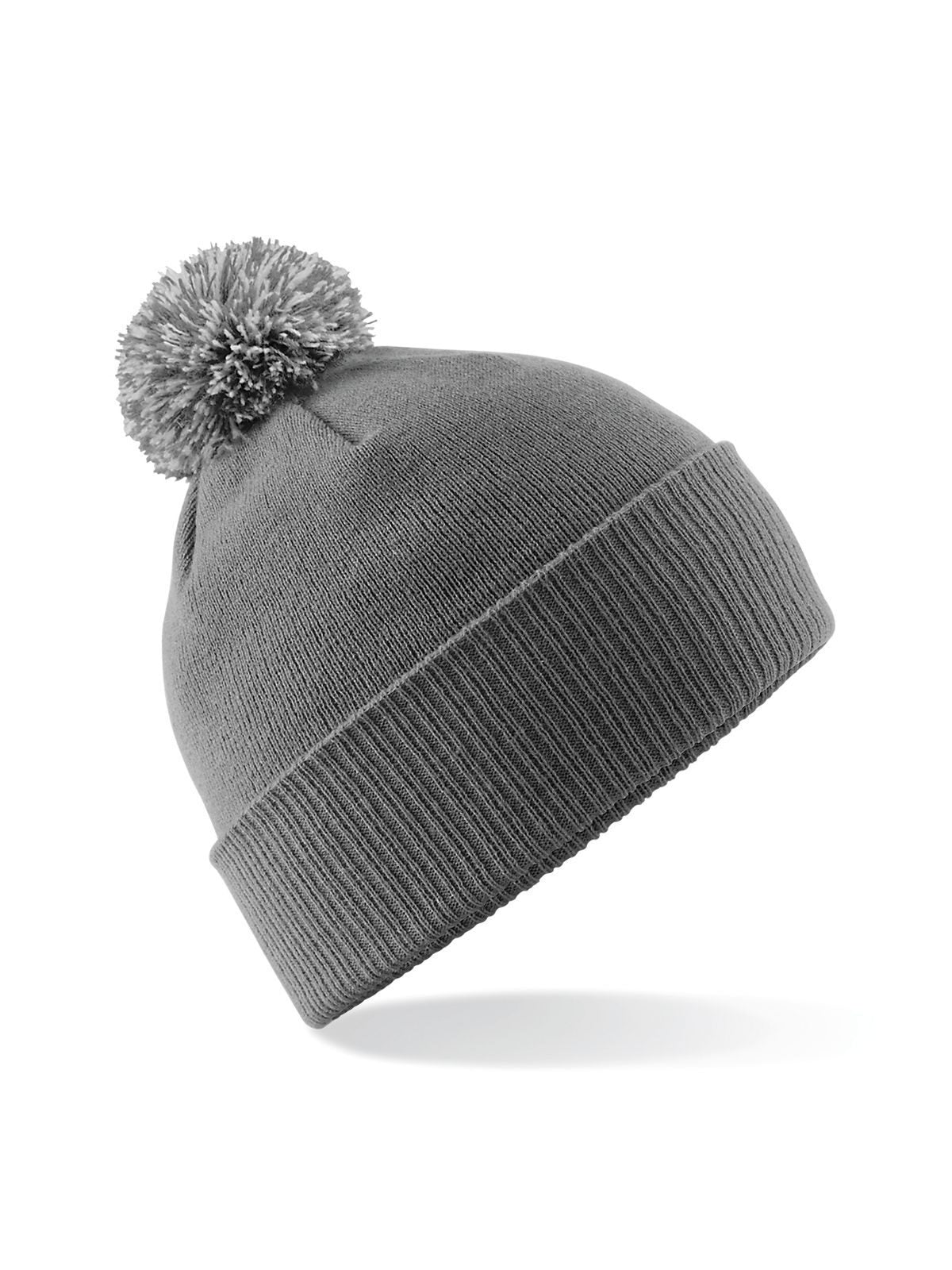 Beanies Snowstar Beanie graphite Grau/light Grau bestickbar und bedruckbar – LA1970
