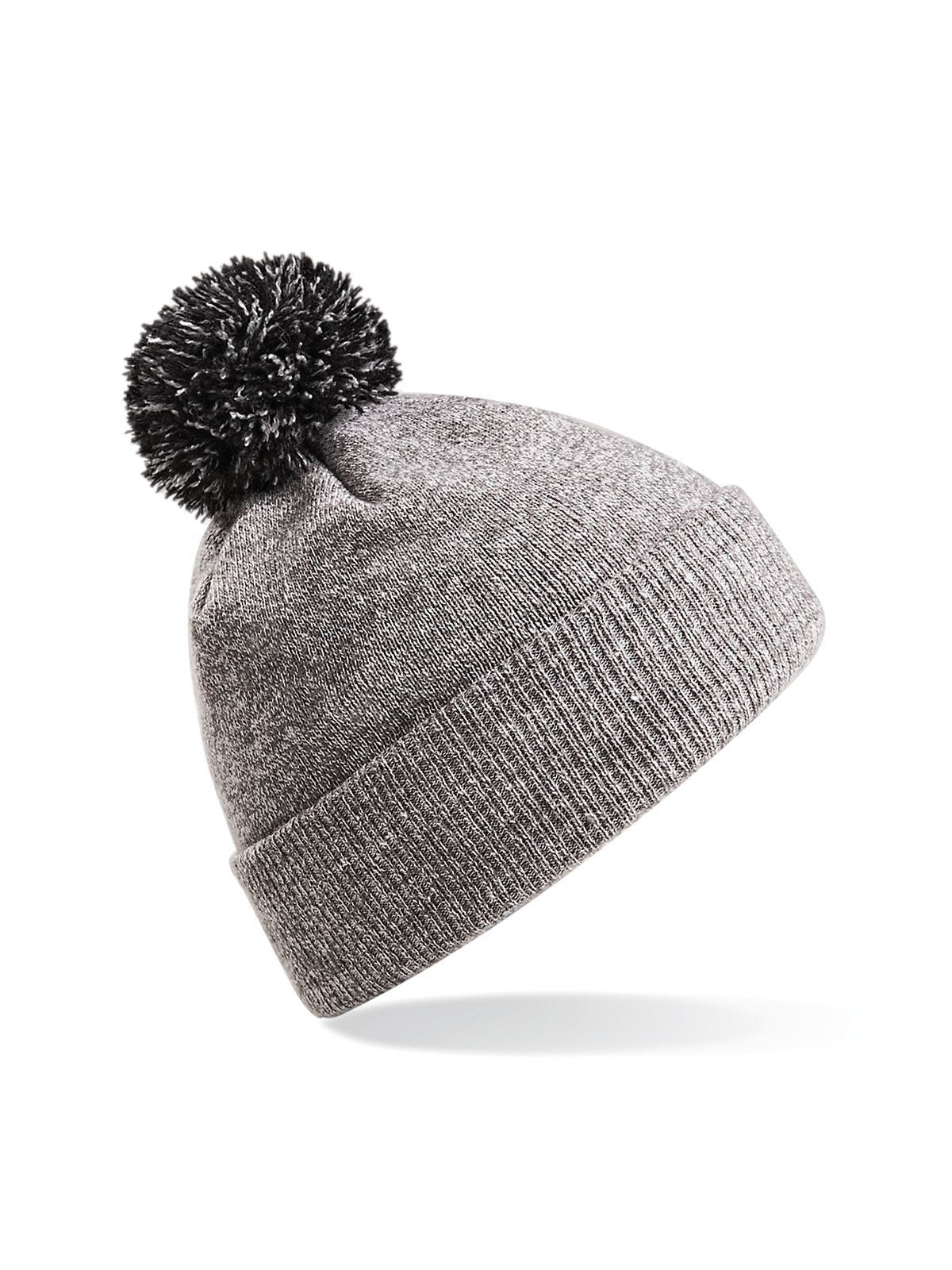 Beanies Snowstar Beanie heather Grau/Schwarz bestickbar und bedruckbar – LA1970