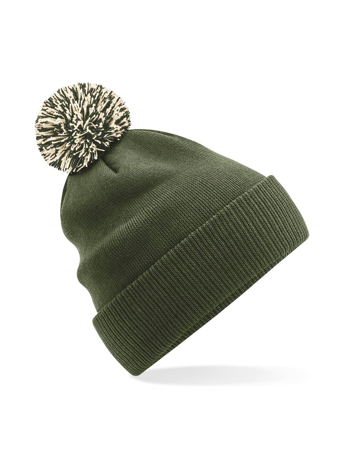 Beanies Snowstar Beanie olive green/oatmeal bestickbar und bedruckbar – LA1970