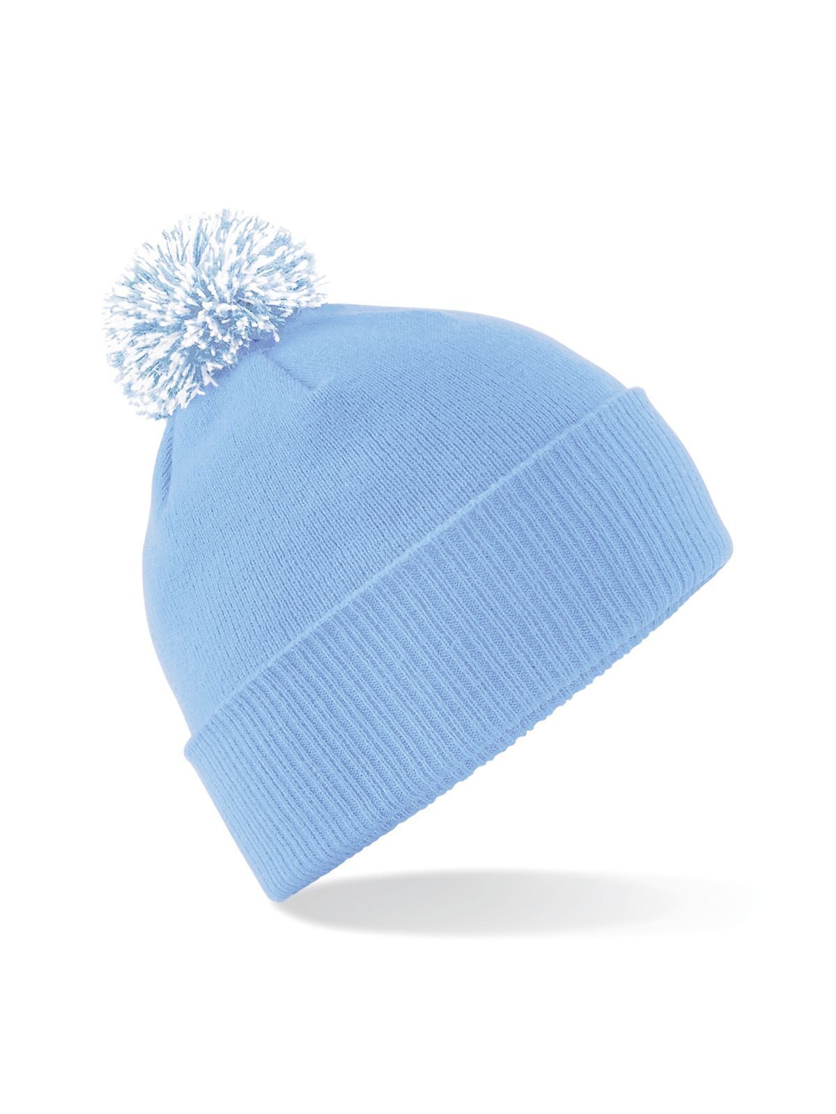 Beanies Snowstar Beanie sky blue/Weiß bestickbar und bedruckbar – LA1970