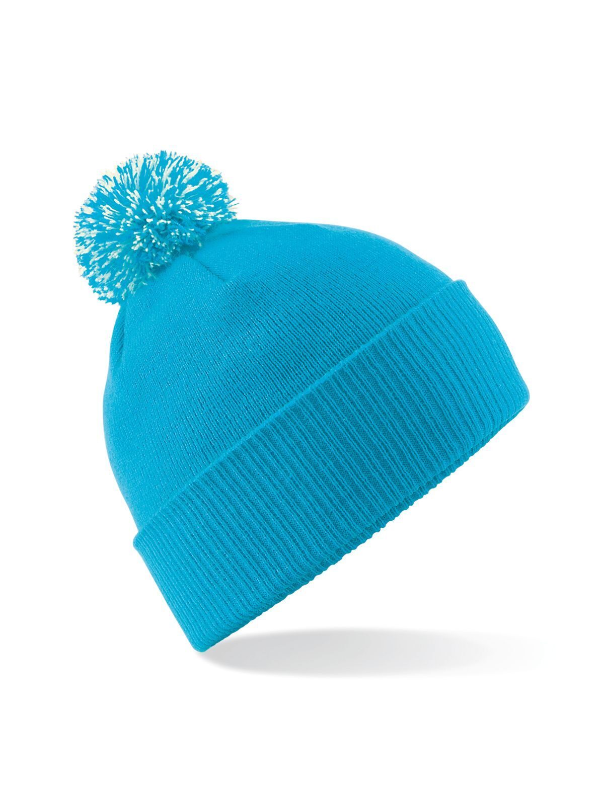 Beanies Snowstar Beanie surf blue/off Weiß bestickbar und bedruckbar – LA1970