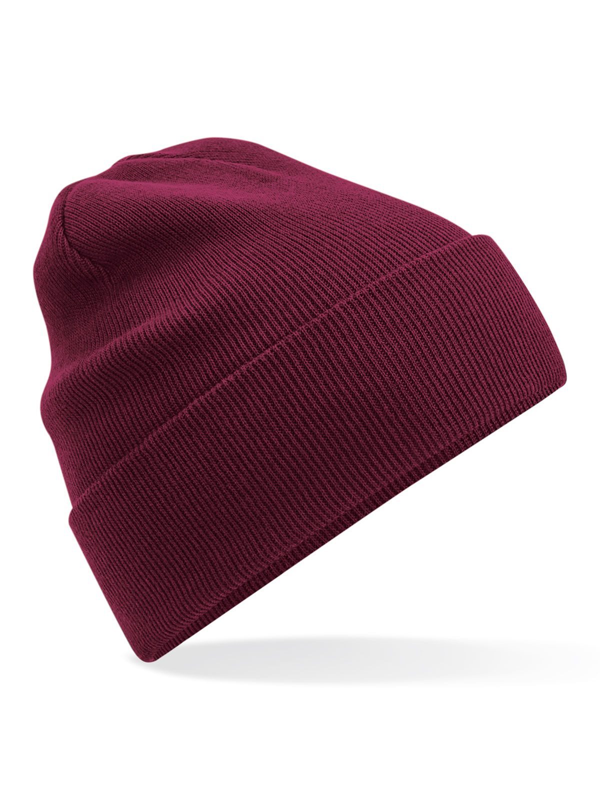 Beanie Organic Cotton Original Cuffed Beanie – individuell veredelbar | LA1970 in burgundy