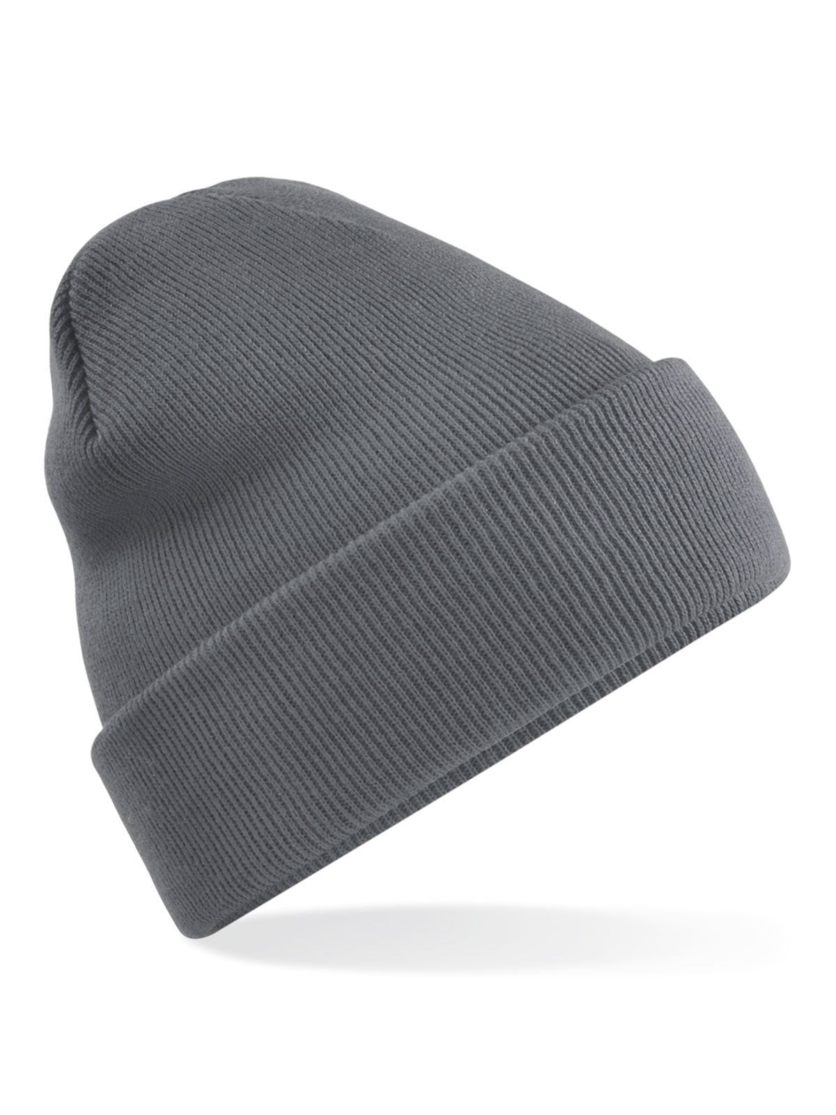Beanies Recycled Original Cuffed Beanie graphite Grau bestickbar und bedruckbar – LA1970