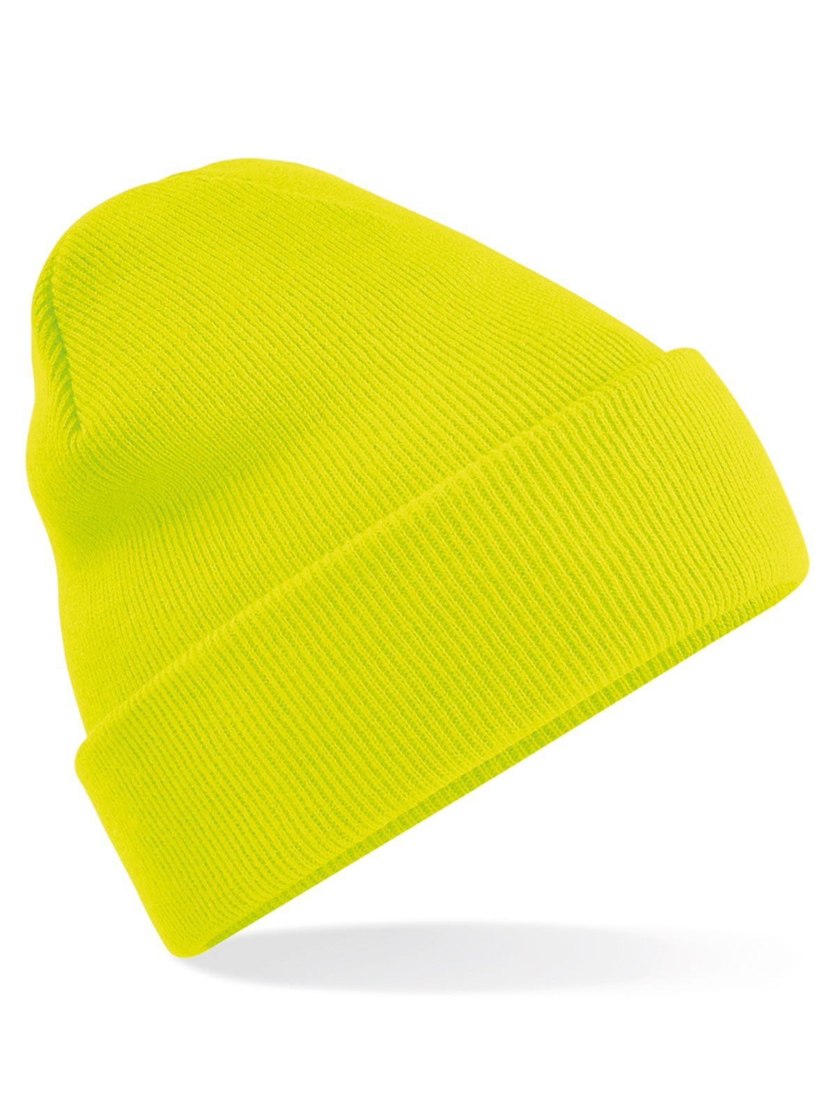 Beanies Original Cuffed Beanie fluorescent yellow bestickbar und bedruckbar – LA1970