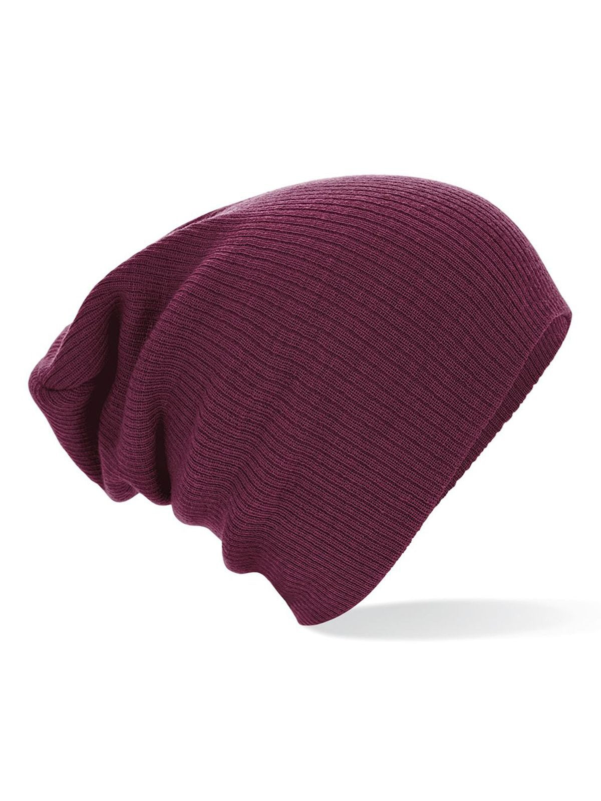 Beanies Slouch Beanie Bordeaux bestickbar und bedruckbar – LA1970
