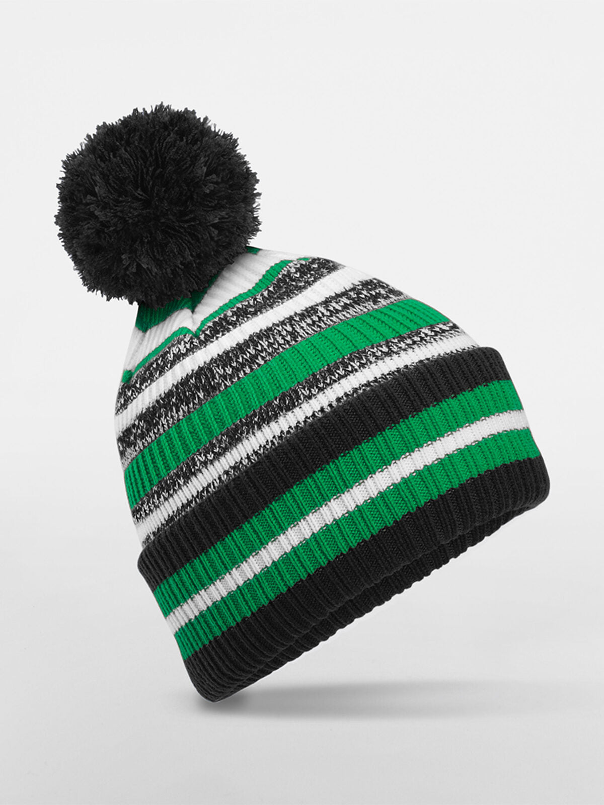 Beanies Multi-Sport Fan Beanie Schwarz/kelly green/Weiß bestickbar und bedruckbar – LA1970