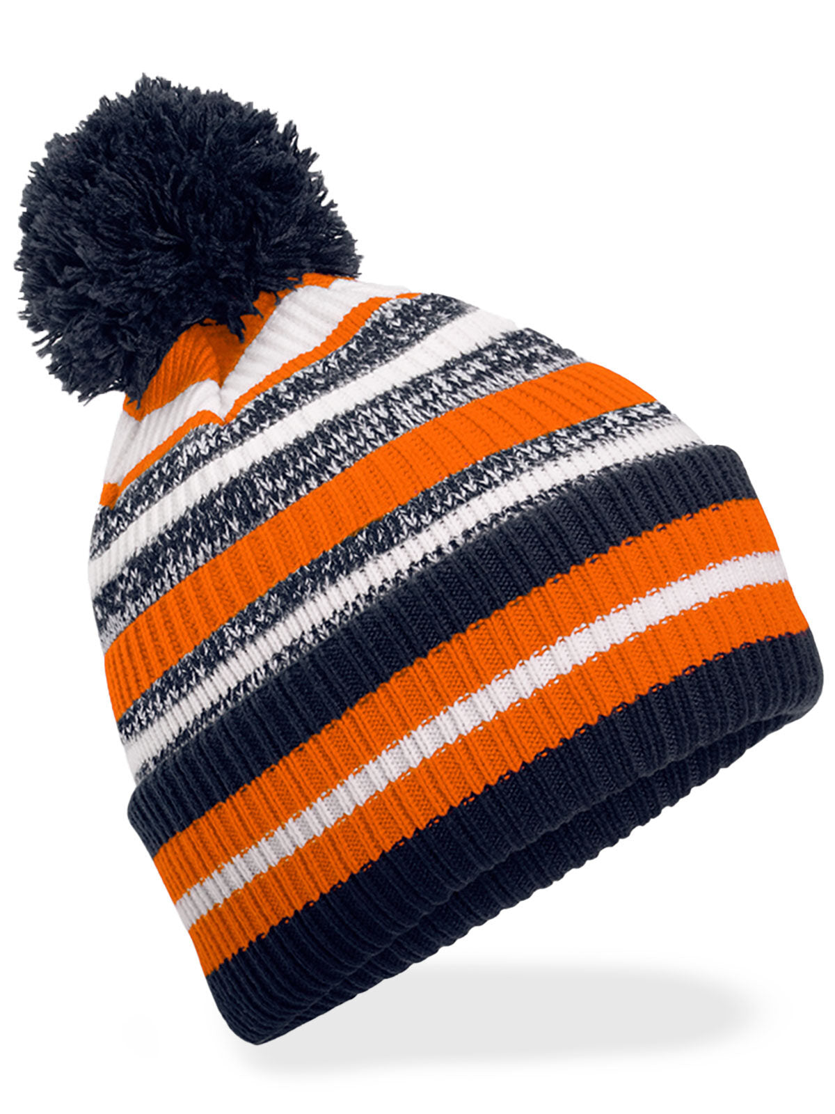 Beanies Multi-Sport Fan Beanie french Marineblau/orange/Weiß bestickbar und bedruckbar – LA1970