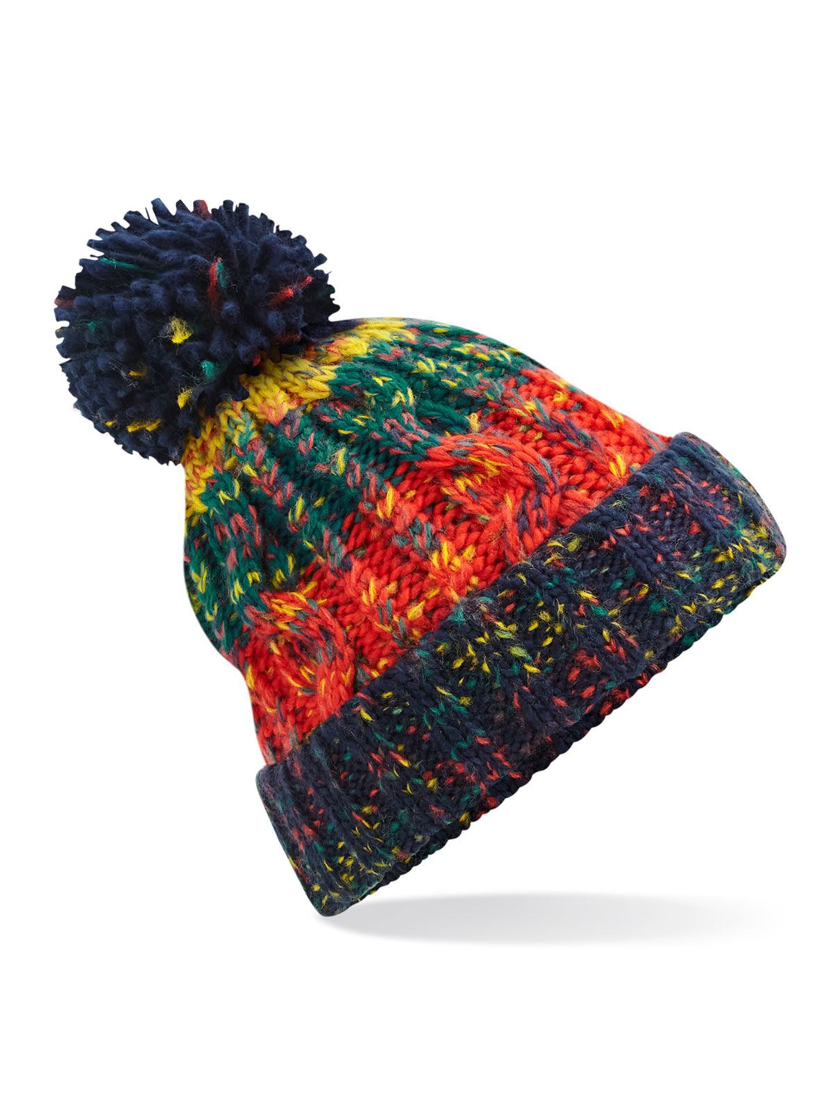 Beanies Corkscrew Pom Pom Beanie crackling campfire bestickbar und bedruckbar – LA1970