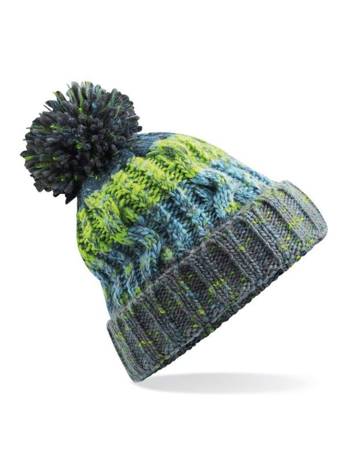 Beanies Corkscrew Pom Pom Beanie electric Grau bestickbar und bedruckbar – LA1970