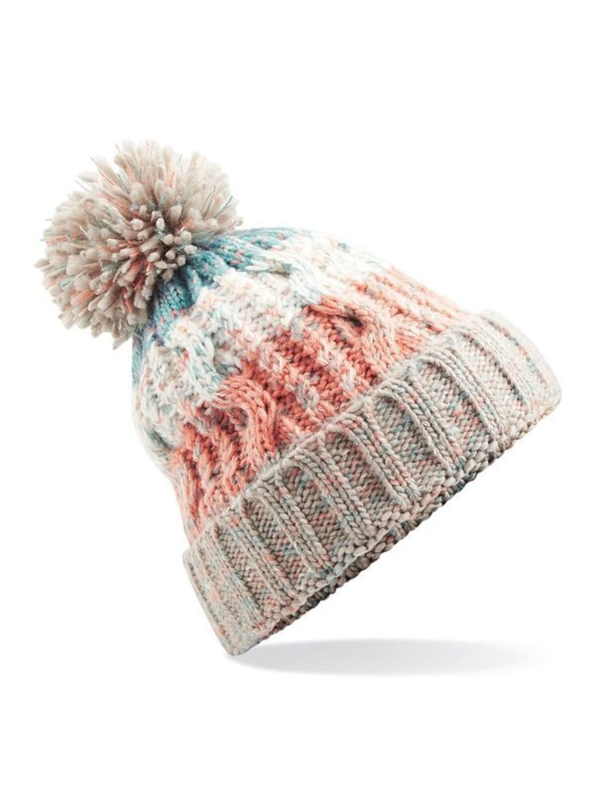 Beanies Corkscrew Pom Pom Beanie milkshake mix bestickbar und bedruckbar – LA1970