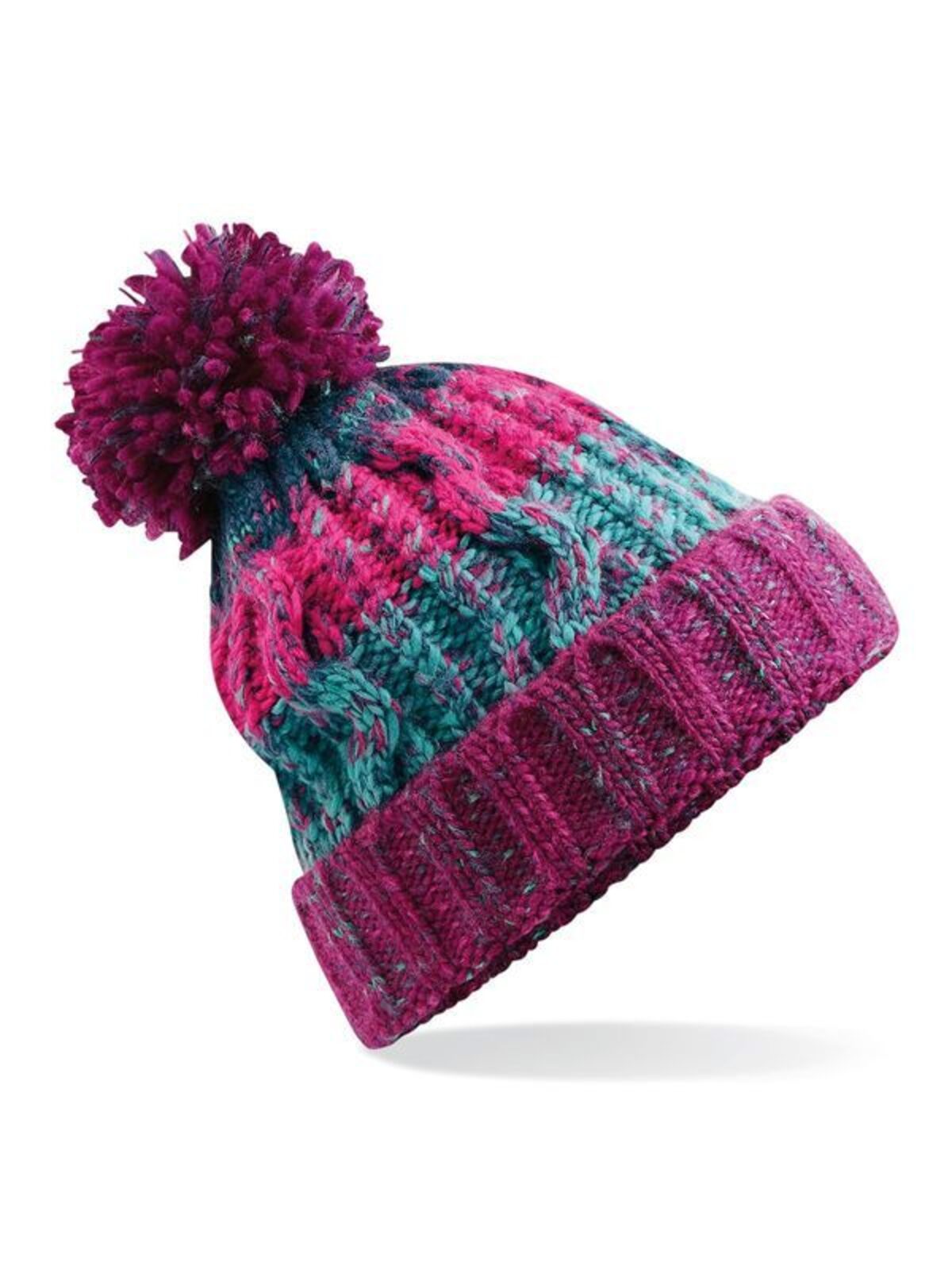 Beanies Corkscrew Pom Pom Beanie winter berries bestickbar und bedruckbar – LA1970