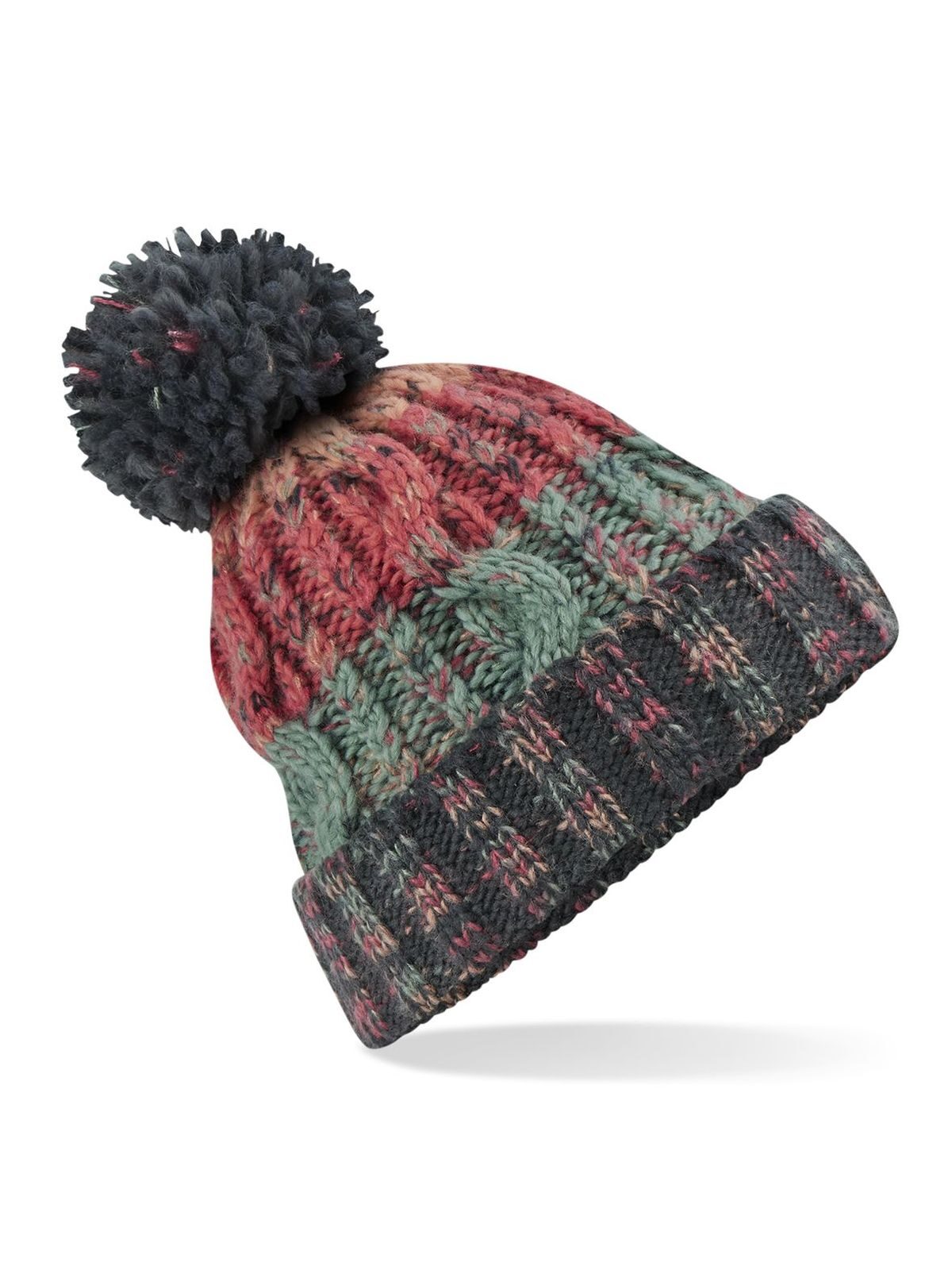 Beanies Corkscrew Pom Pom Beanie watermelon breeze bestickbar und bedruckbar – LA1970