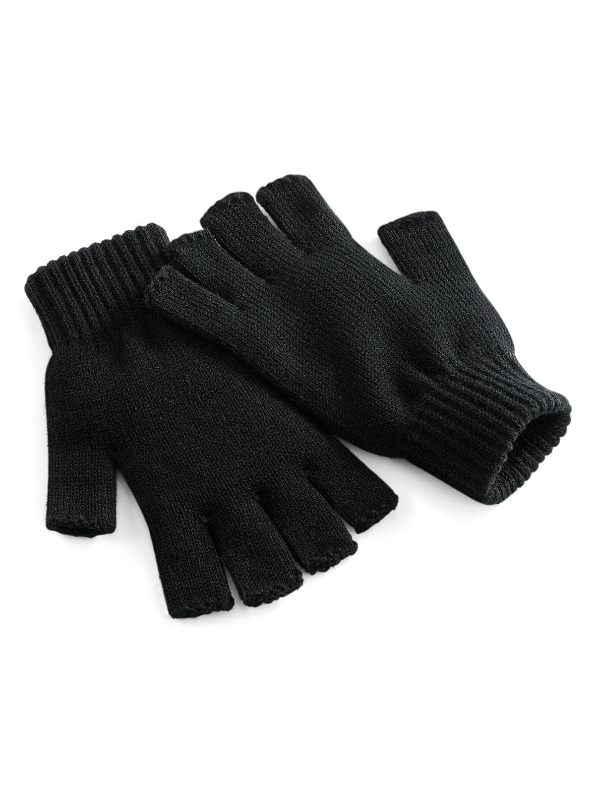 Fingerless Gloves Schal / Handschuhe – Beechfield – Farbe Schwarz – individuell veredelbar