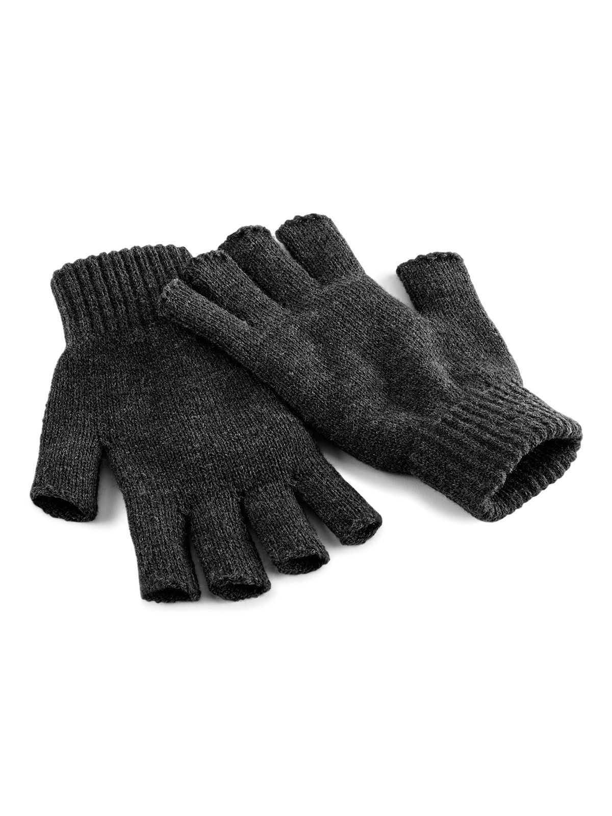 Fingerless Gloves Schal / Handschuhe – Beechfield – Farbe Anthrazit – individuell veredelbar