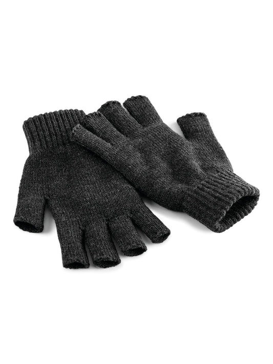 Fingerless Gloves Schal / Handschuhe – Beechfield – Farbe Anthrazit – individuell veredelbar