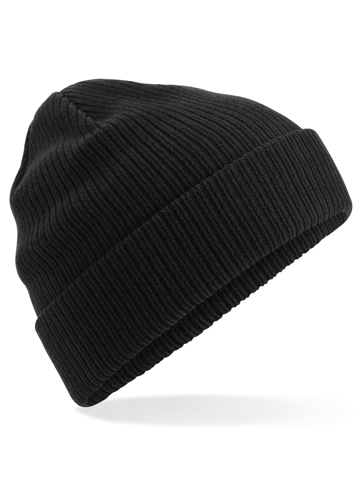 Beanies Organic Cotton Beanie Schwarz bestickbar und bedruckbar – LA1970