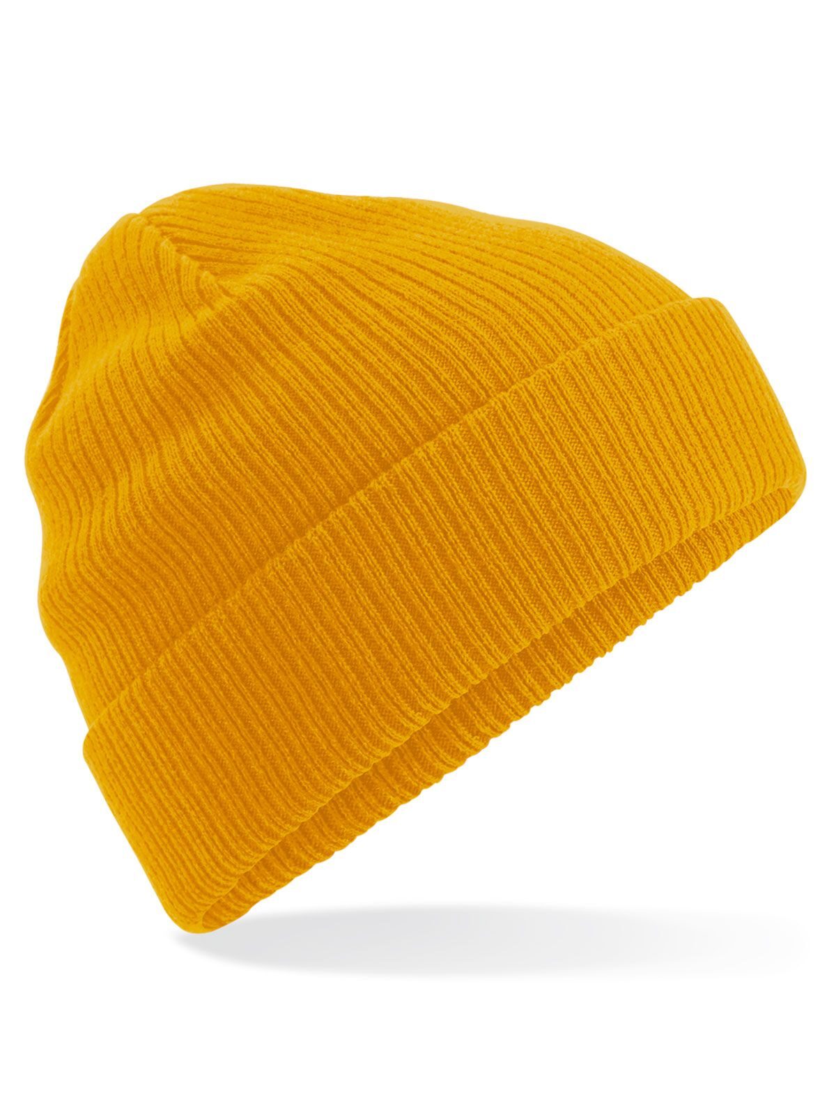 Beanies Organic Cotton Beanie Senfgelb bestickbar und bedruckbar – LA1970