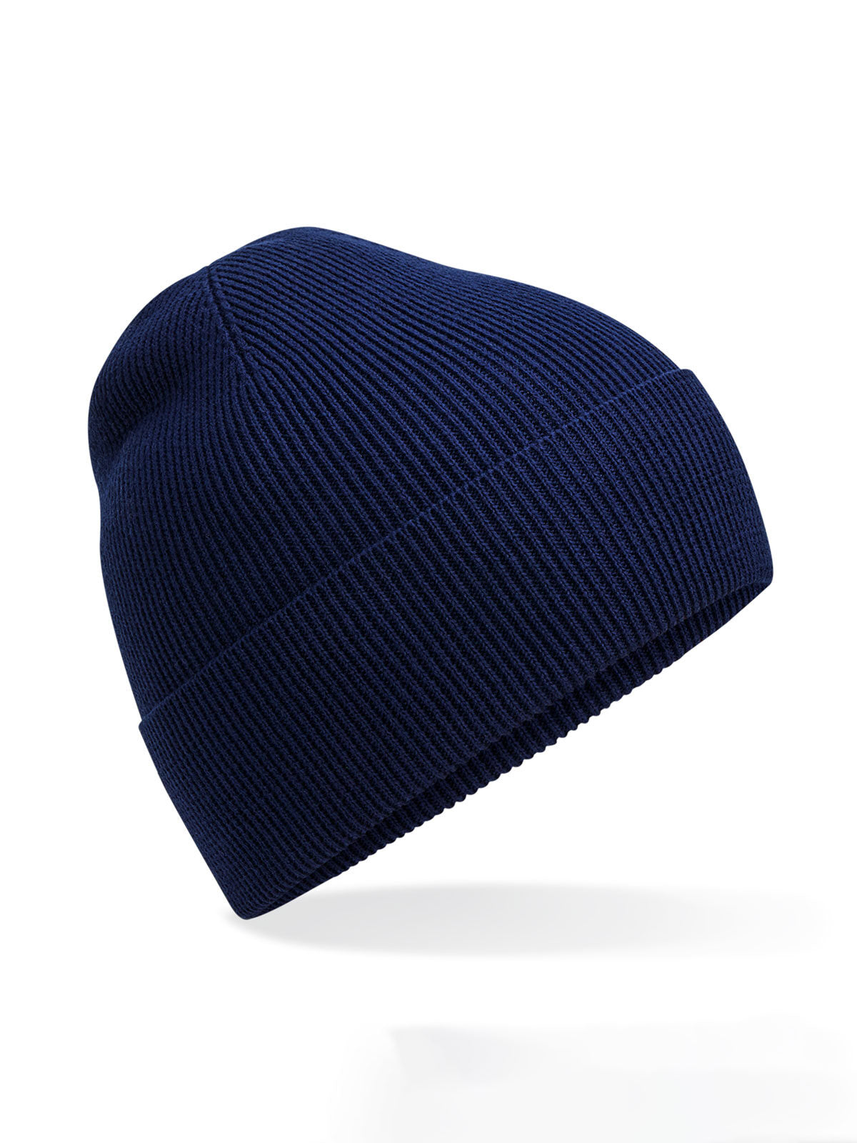Beanies Organic Cotton Fine Knit Beanie oxford Marineblau bestickbar und bedruckbar – LA1970