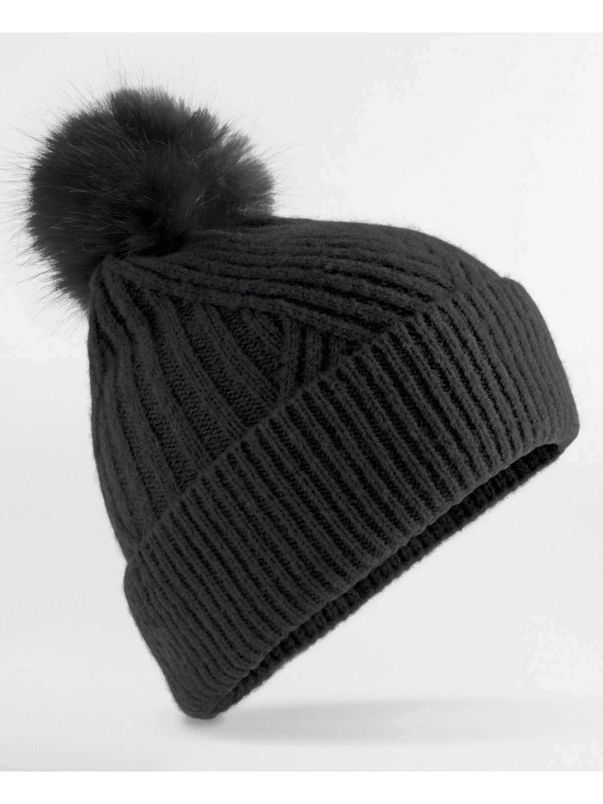 Beanies Berretto Snow Luxe Schwarz bestickbar und bedruckbar – LA1970