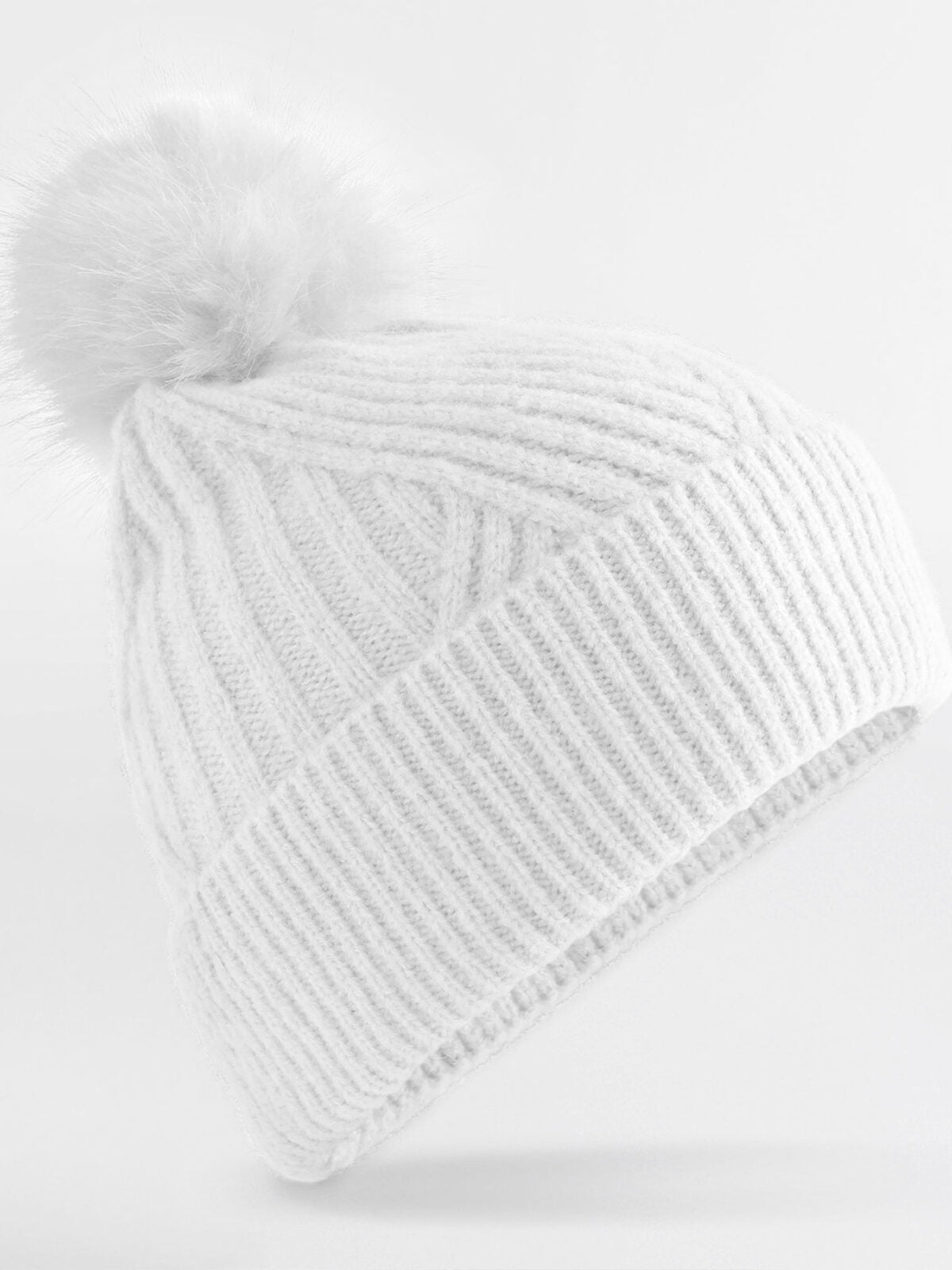 Beanies Berretto Snow Luxe Weiß bestickbar und bedruckbar – LA1970