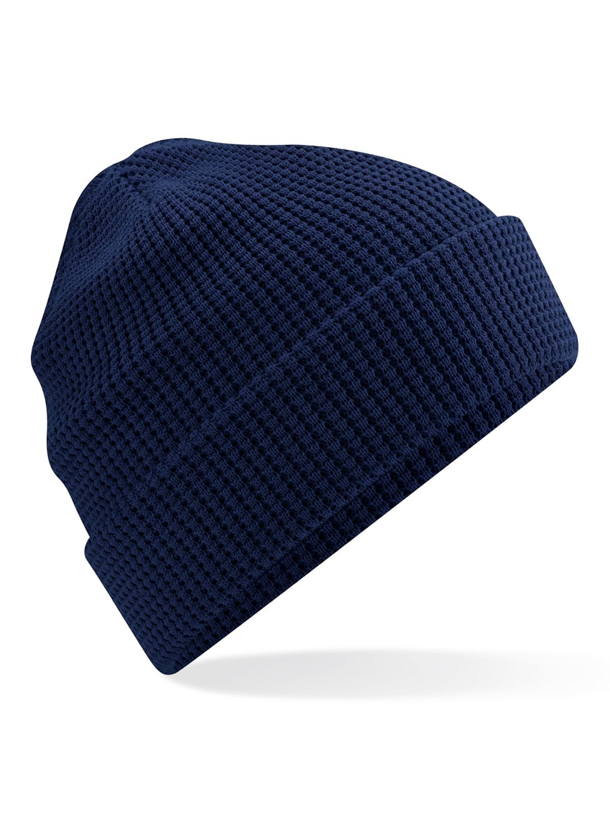 Beanies Organic Cotton Waffle Beanie oxford Marineblau bestickbar und bedruckbar – LA1970