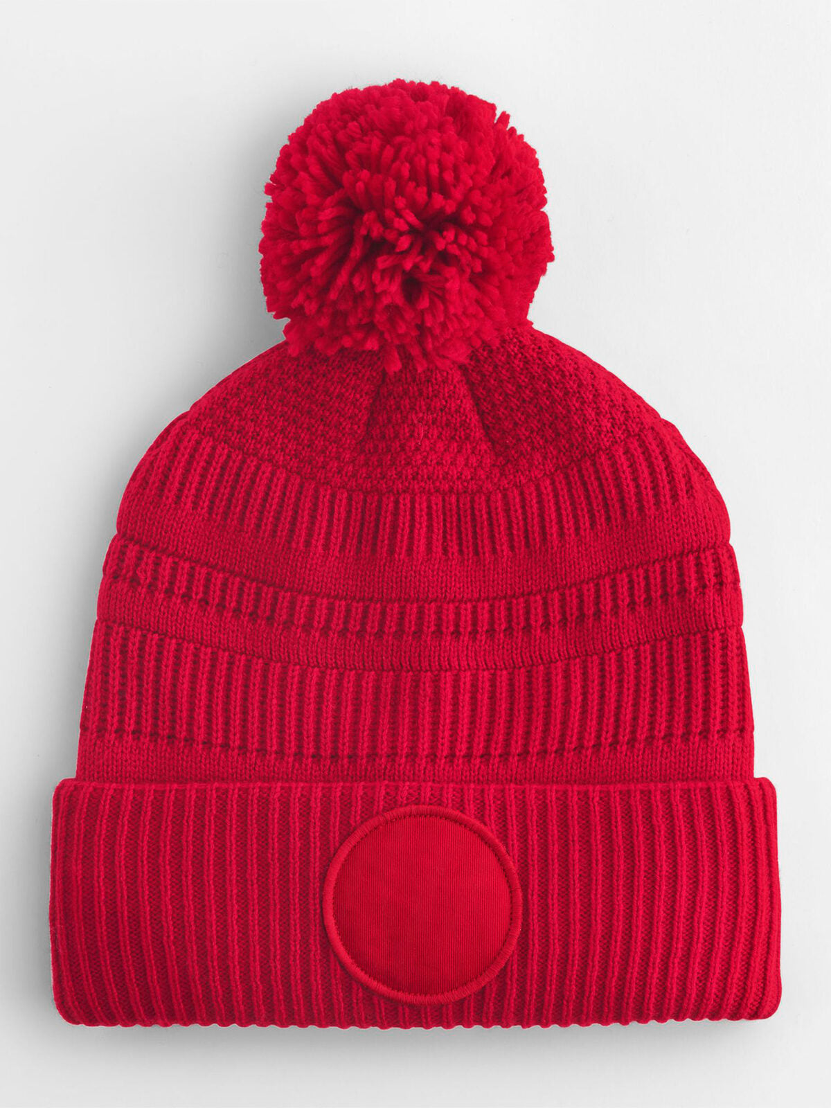 Beanies Berretto Fan Patch classic Rot bestickbar und bedruckbar – LA1970