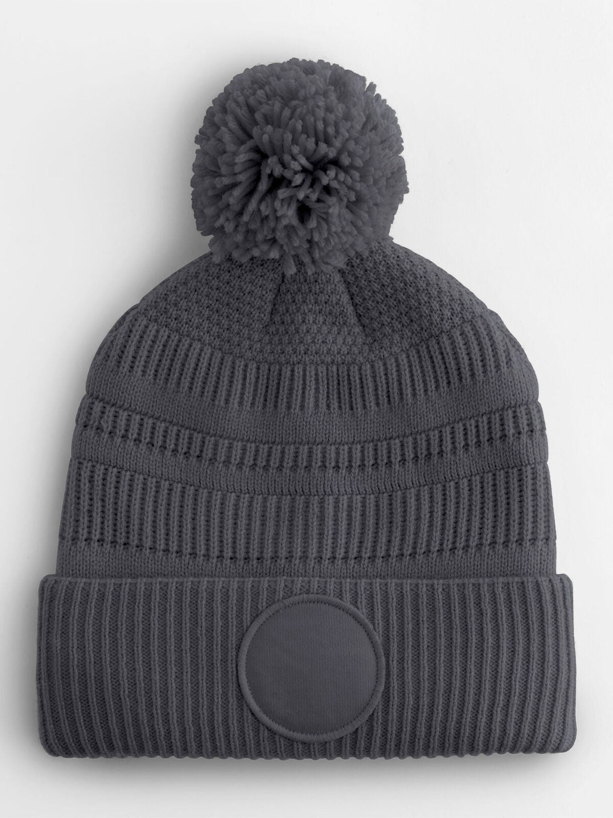 Beanies Berretto Fan Patch graphite Grau bestickbar und bedruckbar – LA1970