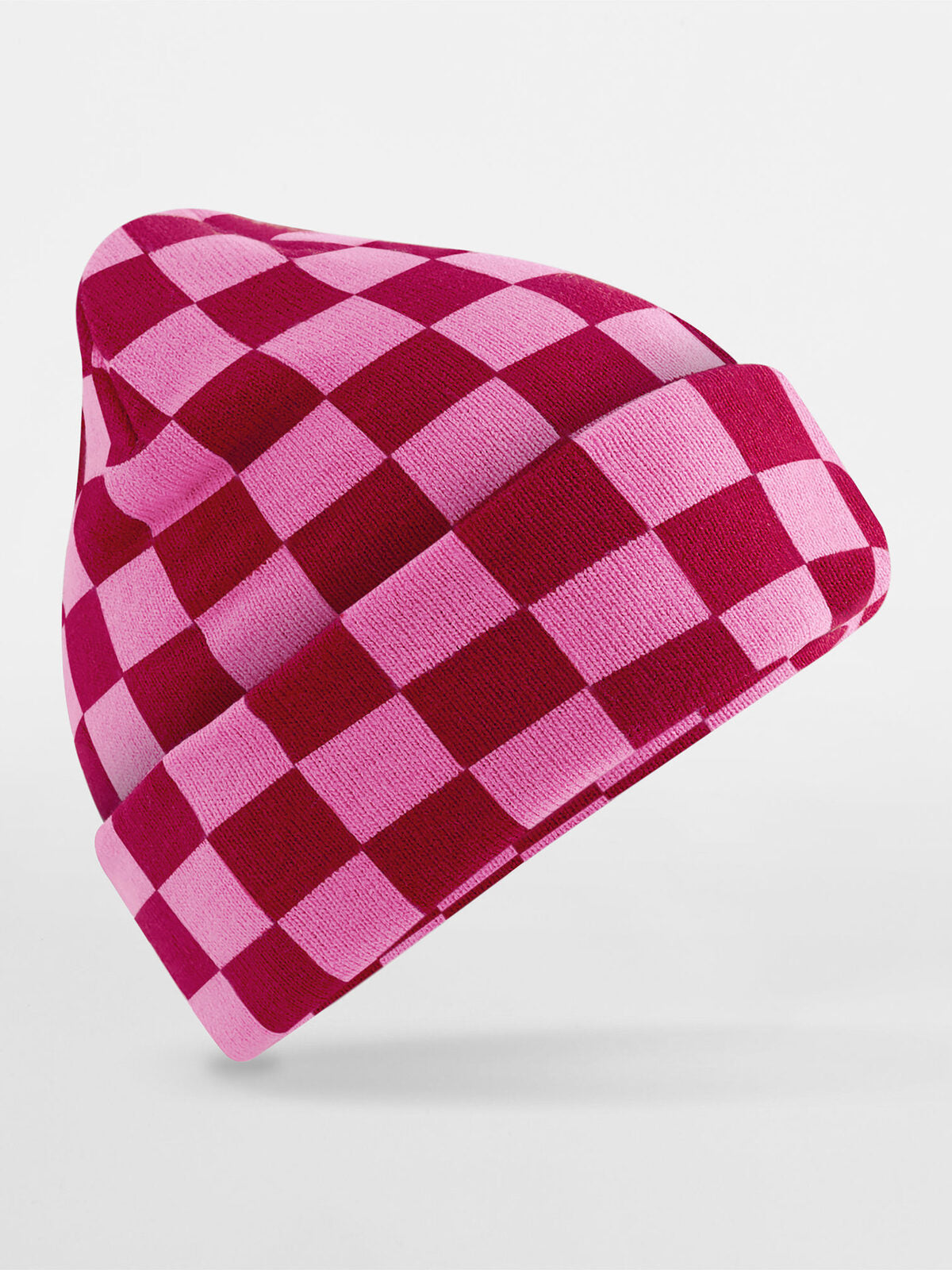 Beanies Berretto a scacchiera classic Rot/true pink bestickbar und bedruckbar – LA1970