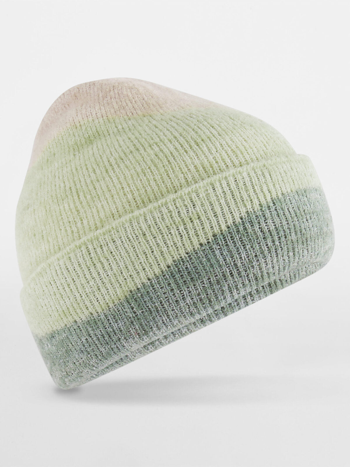 Beanies Berretto con onde morbide almond/pistachio/dusty green bestickbar und bedruckbar – LA1970