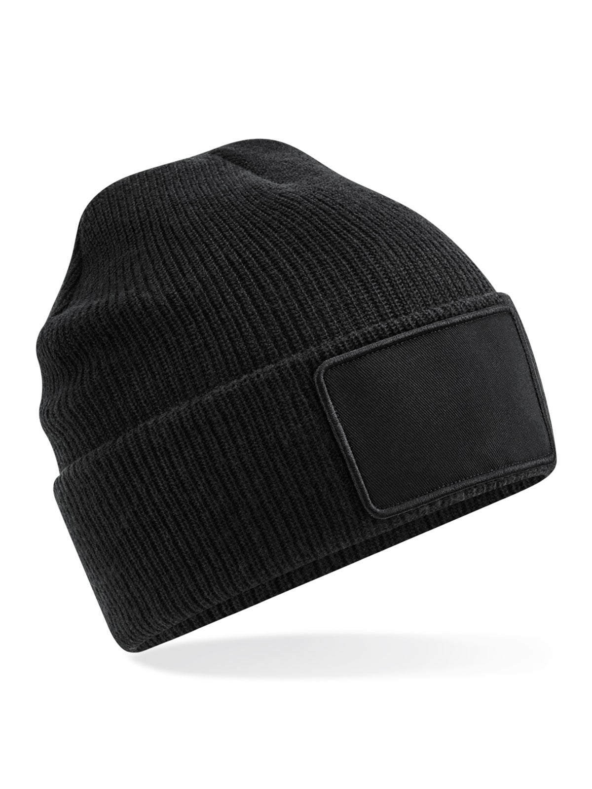 Beanies Removable Patch Thinsulate Beanie Schwarz bestickbar und bedruckbar – LA1970