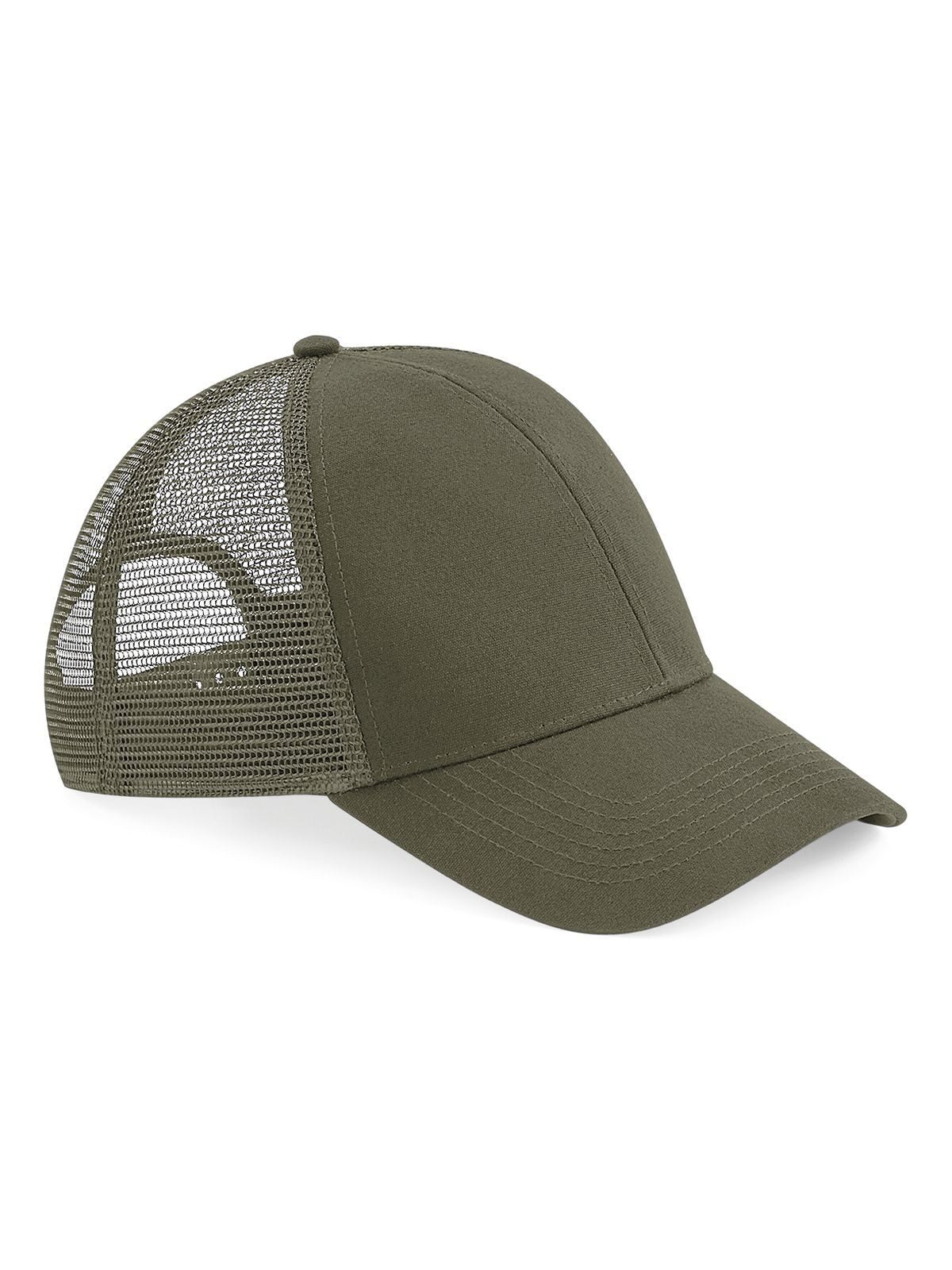 Trucker Caps Organic Cotton Trucker olive green bestickbar und bedruckbar – LA1970