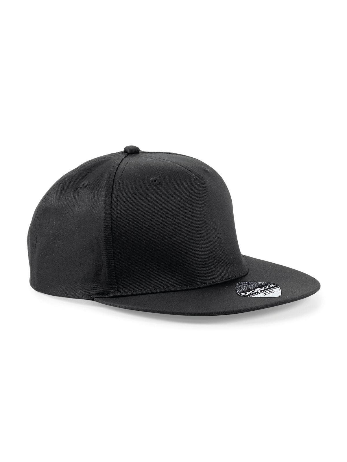 Trucker Caps 5 Panel Snapback Rapper Cap Schwarz bestickbar und bedruckbar – LA1970