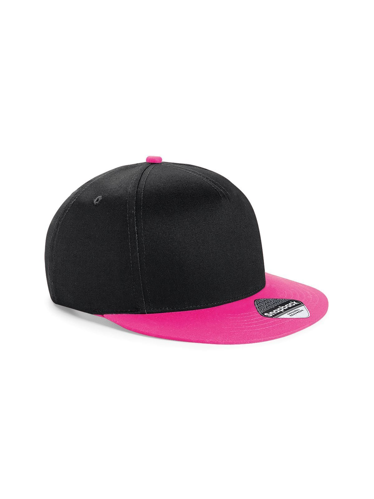 Baseball Caps Youth Size Snapback Schwarz/fuchsia bestickbar und bedruckbar – LA1970