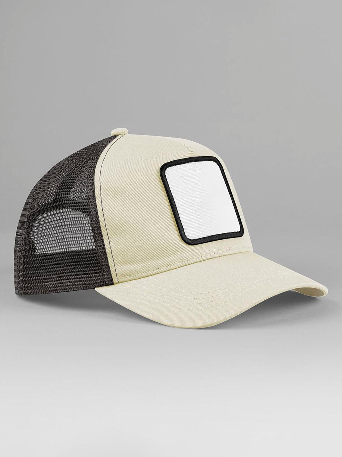 Trucker Caps Appliqué Patch 5 Panel Trucker stone/shadow Grau bestickbar und bedruckbar – LA1970
