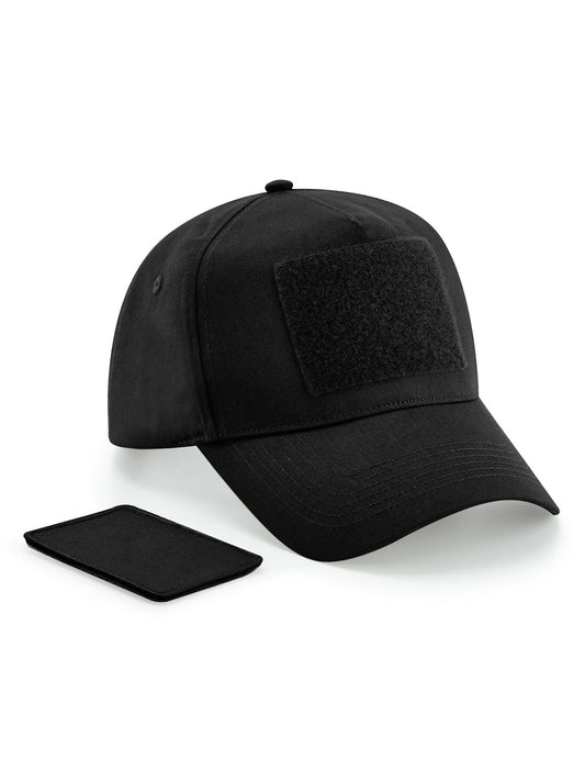 Baseball Caps Removable Patch 5 Panel Cap Schwarz bestickbar und bedruckbar – LA1970