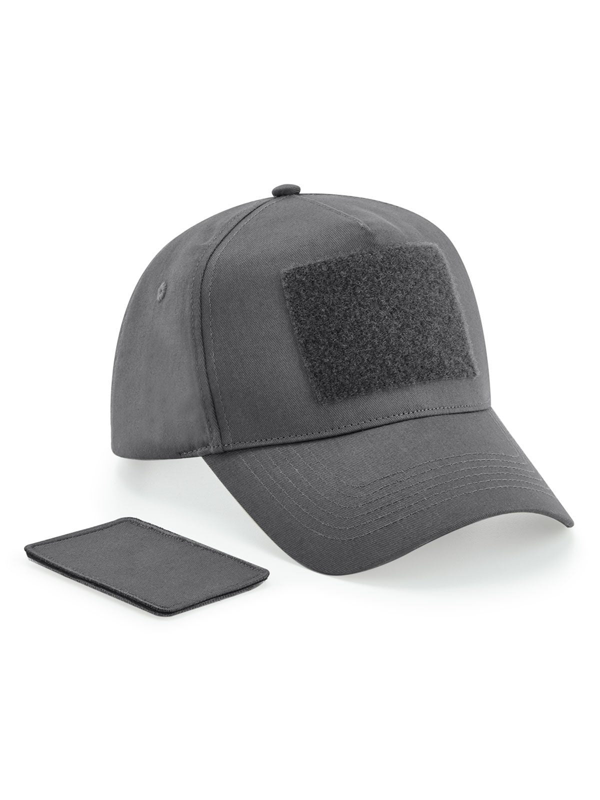 Baseball Caps Removable Patch 5 Panel Cap graphite Grau bestickbar und bedruckbar – LA1970