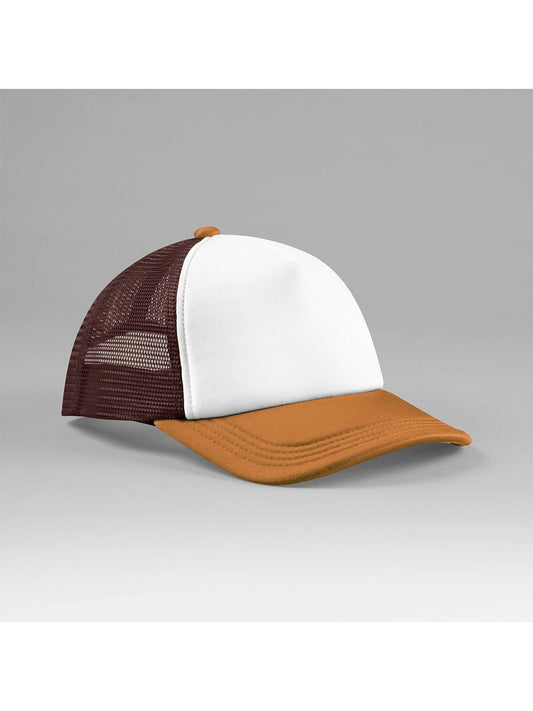 Trucker Caps Retro 5 Panel Trucker chocolate/dark amber bestickbar und bedruckbar – LA1970