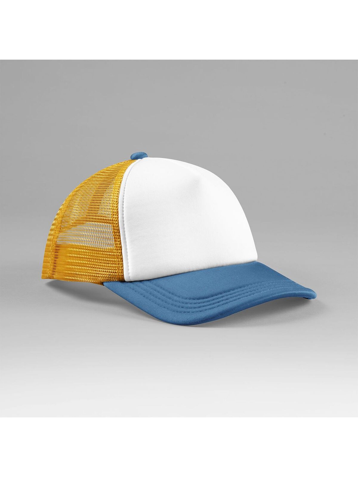 Trucker Caps Retro 5 Panel Trucker sunflower/heritage blue bestickbar und bedruckbar – LA1970