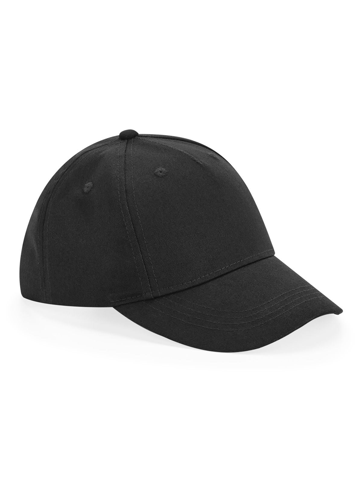 Baseball Caps Junior Organic Cotton 5 Panel Cap Schwarz bestickbar und bedruckbar – LA1970