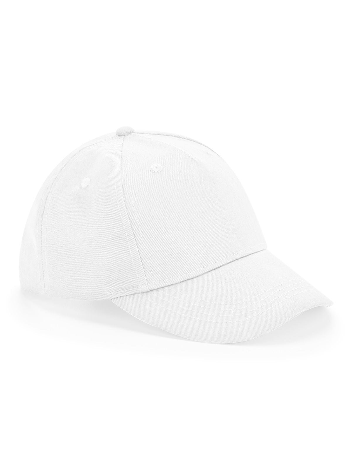 Baseball Caps Junior Organic Cotton 5 Panel Cap Weiß bestickbar und bedruckbar – LA1970