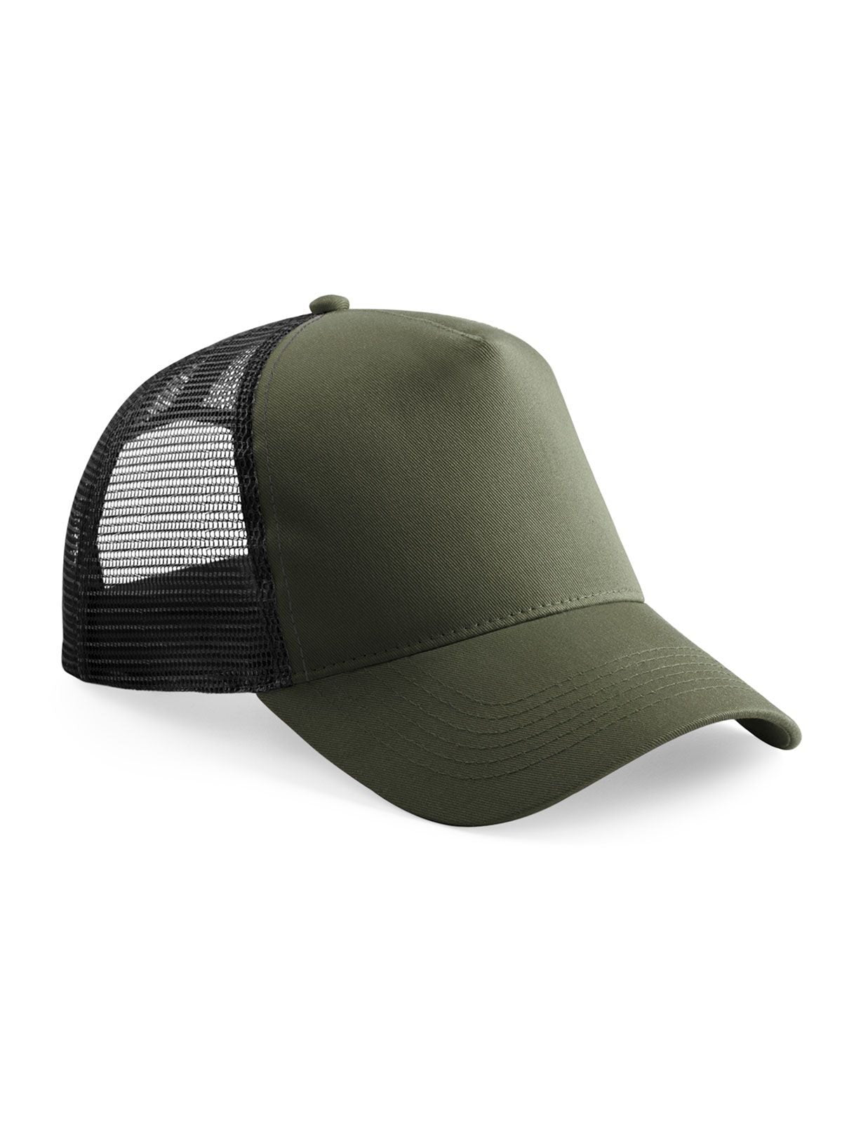 Trucker Caps Junior Snapback Trucker olive green/Schwarz bestickbar und bedruckbar – LA1970