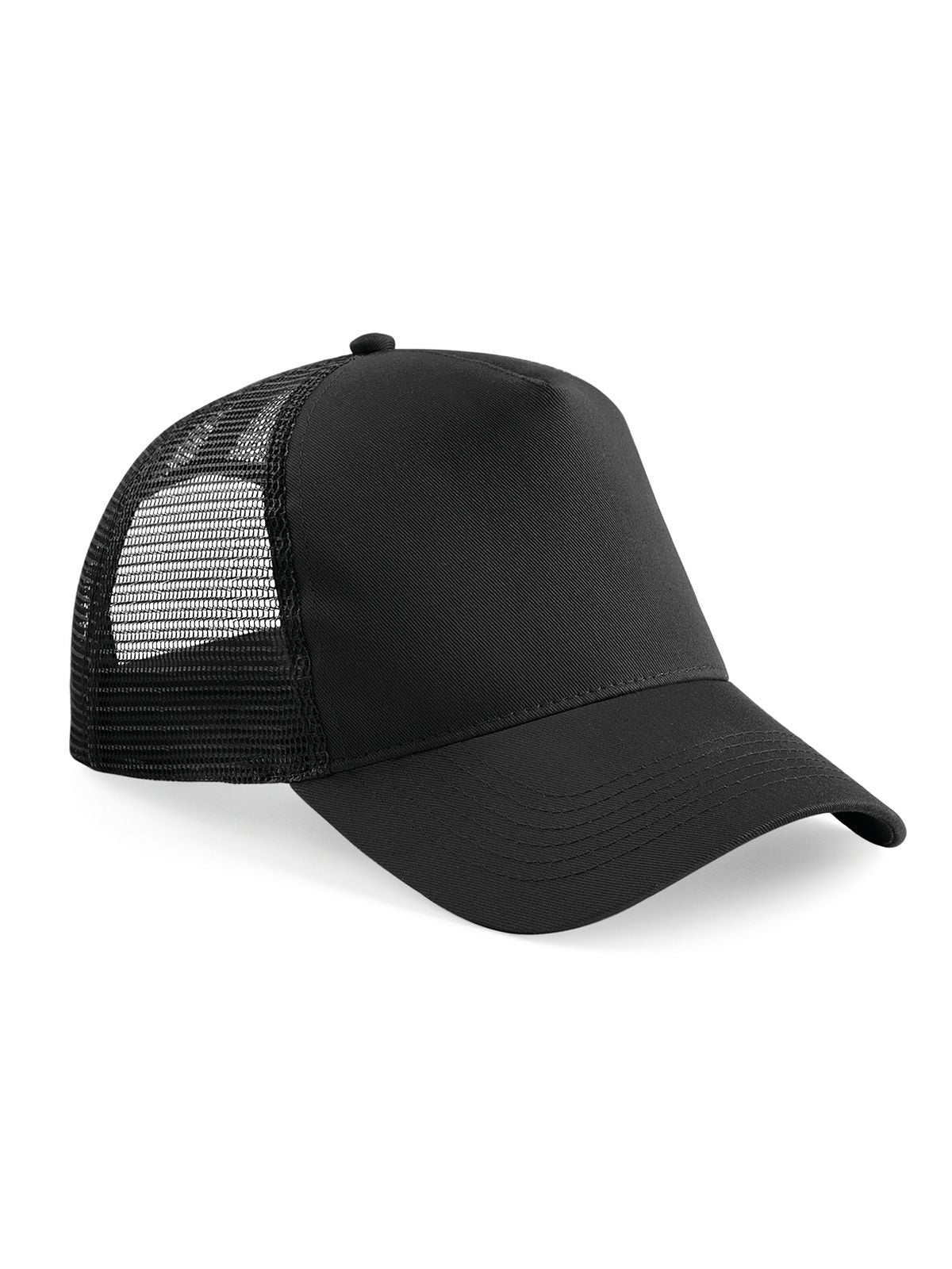 Trucker Caps Snapback Trucker Schwarz/Schwarz bestickbar und bedruckbar – LA1970
