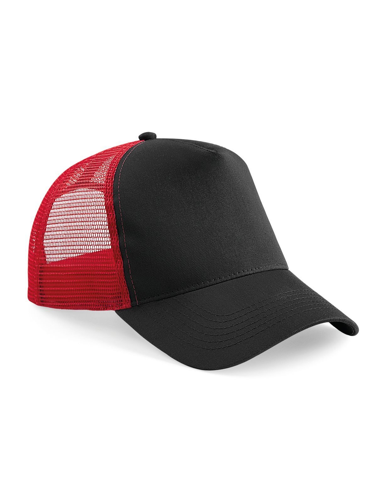 Trucker Caps Snapback Trucker Schwarz/classic Rot bestickbar und bedruckbar – LA1970