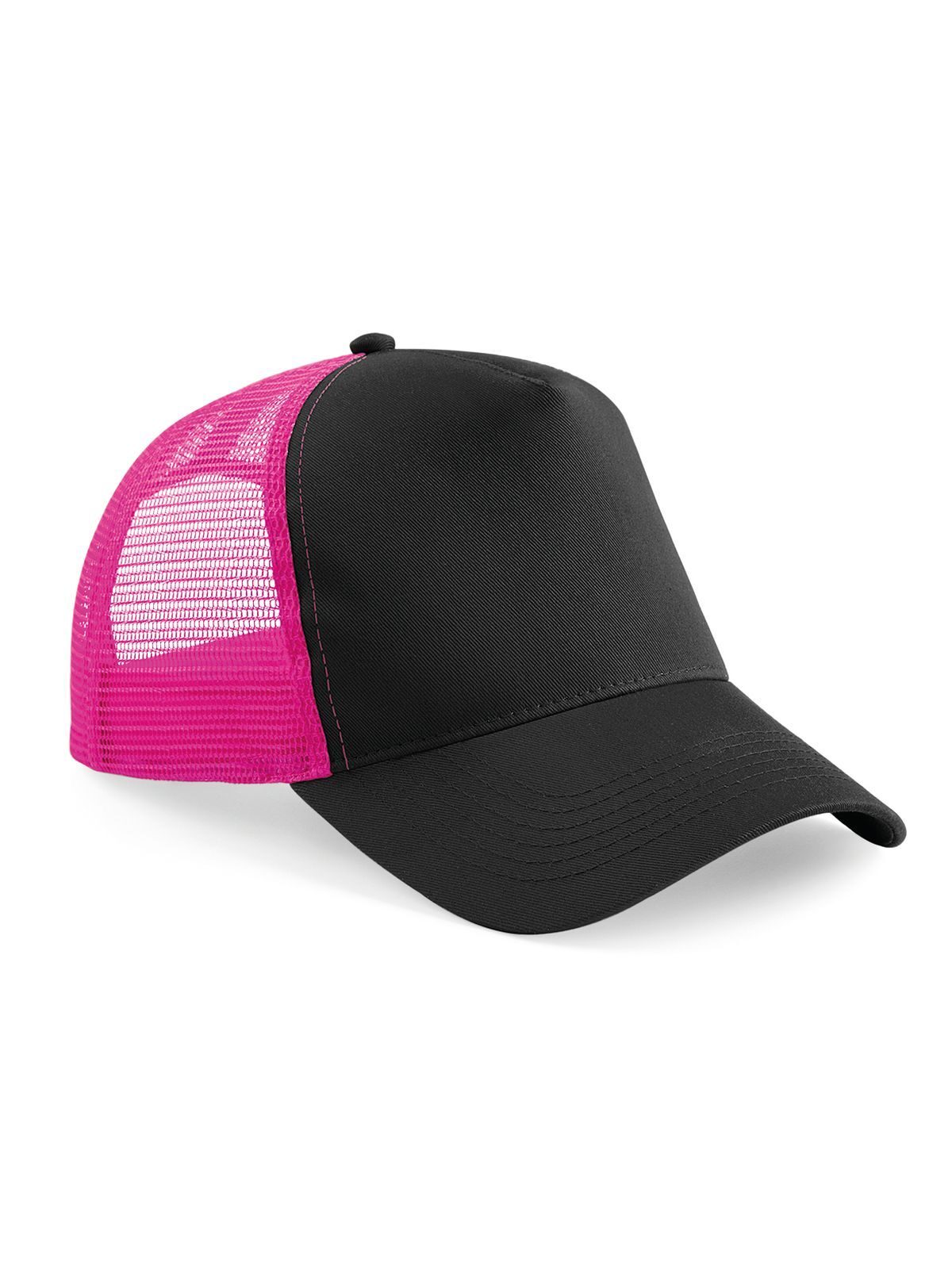 Trucker Caps Snapback Trucker Schwarz/fuchsia bestickbar und bedruckbar – LA1970