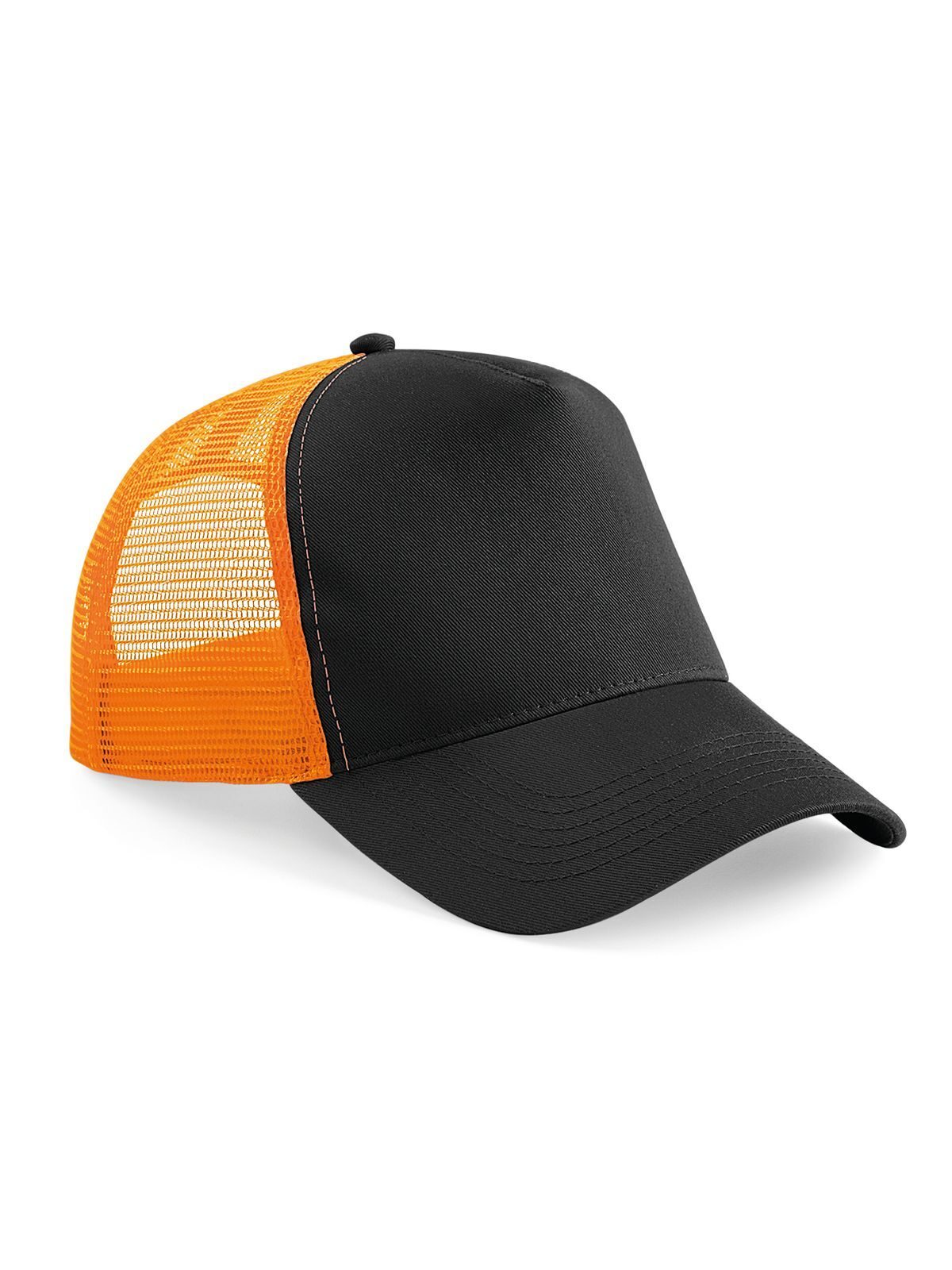 Trucker Caps Snapback Trucker Schwarz/orange bestickbar und bedruckbar – LA1970